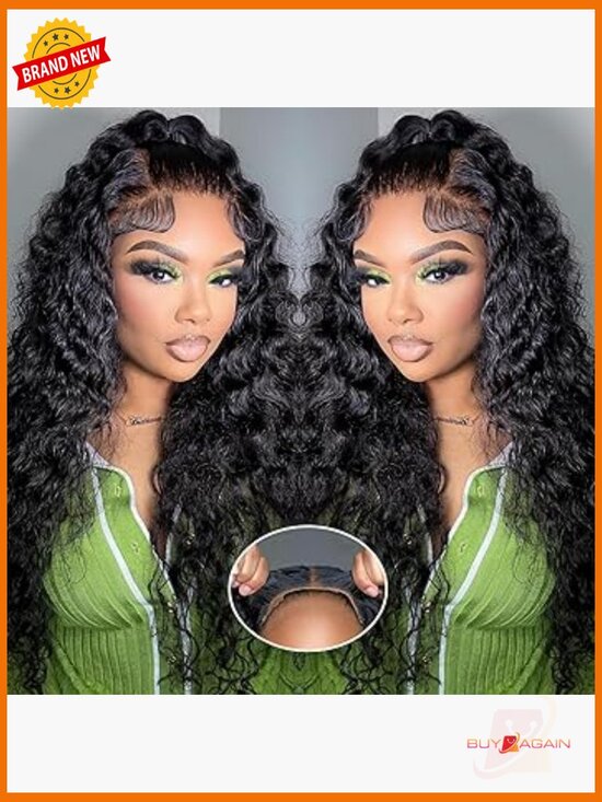 24 Inch Water Wave Lace Front Wig Human Hair 180 Density Glueless Pre Plucked main image 6